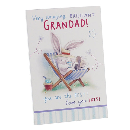Brilliant Grandad Plaque with Bunny - Standing or Hanging Wall Rectangular Plaque