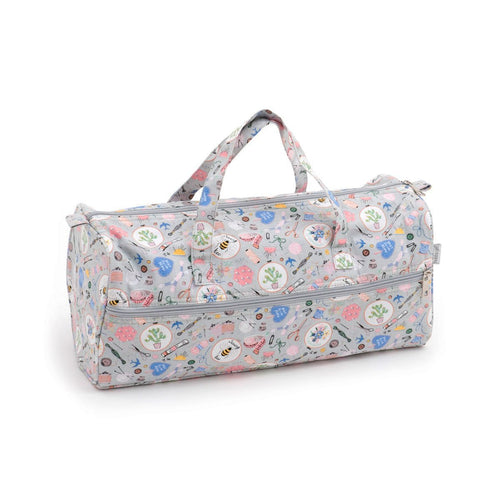 Knitting Bag (Fabric Handles) - Homemade | Hobby Gift MR4698\286 | 15x42x17½ cm