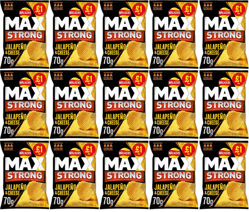 15 x Walkers Max Jalapeno & Cheese - 70GM