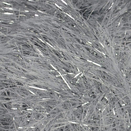 King Cole Tinsel Chunky Knitting Yarn Festive Wool 50 Gram Ball (Silver - 206)
