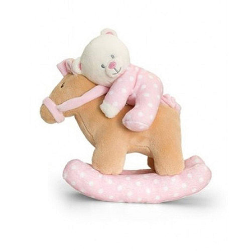 Keel Toys Musical Rocking Horse With Bear Plush Toy