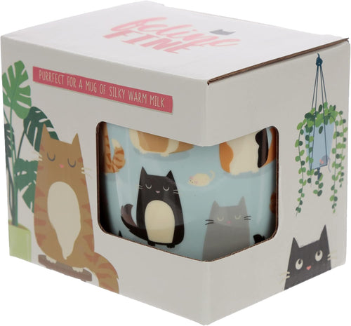 Puckator Feline Fine Cat Porcelain Tea Coffee Mug