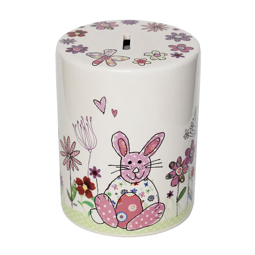Pink Bunny Ceramic Moneybox