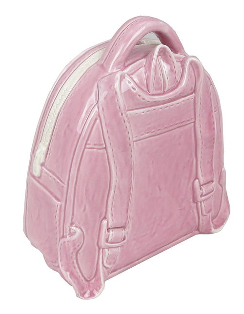 Ceramic Rucksack Money Bank in Pink