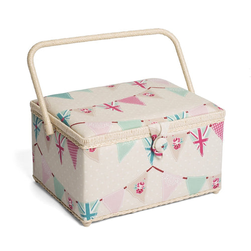 Hobby Gift HGL/234 | Bunting Print Large Sewing Basket | 24x31½x19½cm