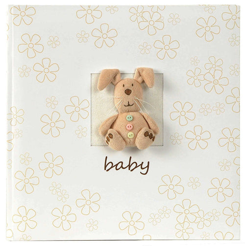 Innova Editions, Bookbound Traditional Album, 50 pages, Plush Bunny, Cream