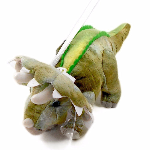 WALK-A-PETS - Plush 16" TRICERATOPS Soft Toy On Rigid Lead (white or red)