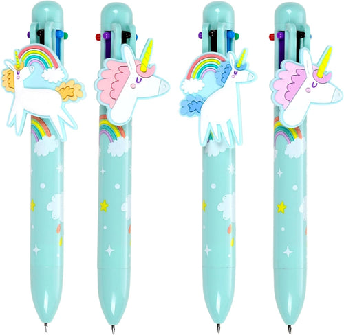 Puckator Unicorn Magic Multi Colour Pen with Charm (6 Colours) - - Multicolour Pen - 6 in 1 Pen  one supplied