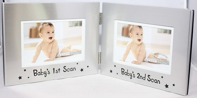 Babys 1st & 2nd Scan 5" x 3.5" Photo Frame