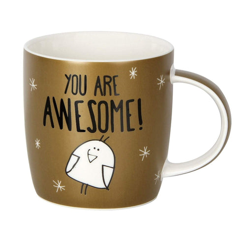 Eggcellent Gold Gift Mug You Are Awesome Design Gift Boxed