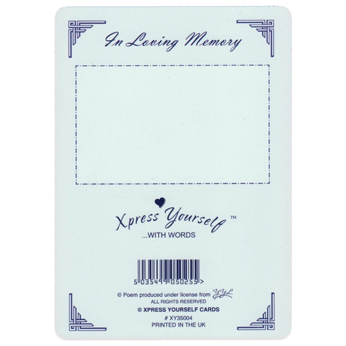 Xpress Yourself Loving Memory Graveside Memorial Card & Holder 5.75 X 4" Relations Friends Etc - My Dear Wife 35009