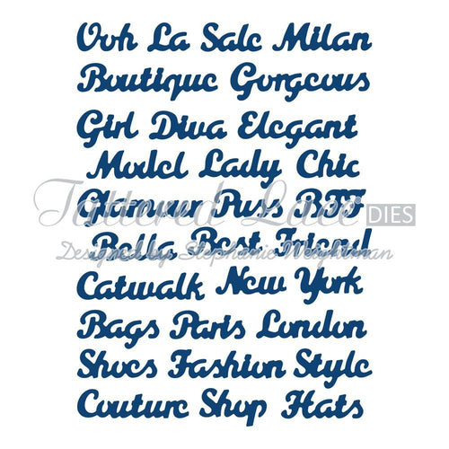 Tattered Lace Fashion Sentiments D722 Stephanie Weightman