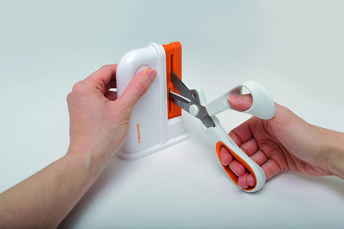 Fiskars Universal Scissor Sharpener, Plastic, Orange/White