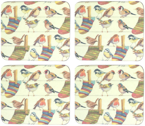 Emma Ball - "Garden Birds" Coasters - Set of 4