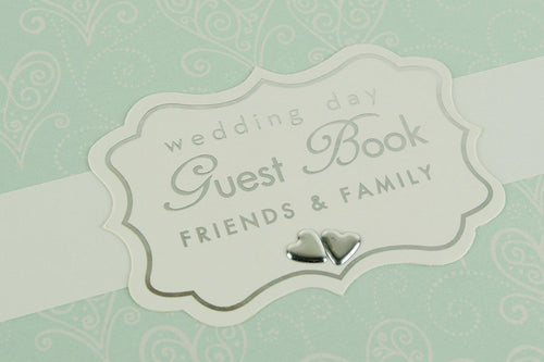 Love & Cherish Pearlised Paperwrap Guest Book Wedding Gift