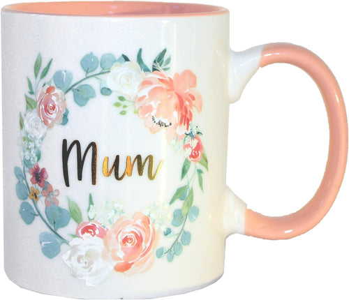 Floral Mug with Gold Foil Wording from Peaches and Cream - Mum