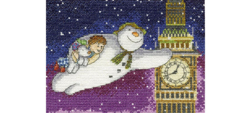 DMC Flying Past Big Ben 14 Count Cross Stitch Kit, Multi-Colour