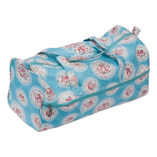 Hobby Gift Floral Design Knitting Bag on Blue (15 x 42 x 17.5cm)