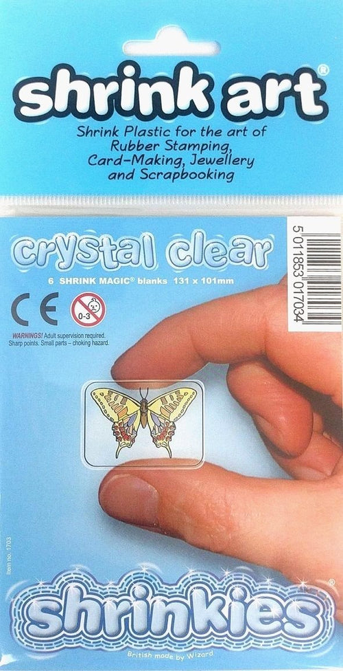 Small CRYSTAL CLEAR Shrink Plastic Sheets - Shrink Art by Wizard
