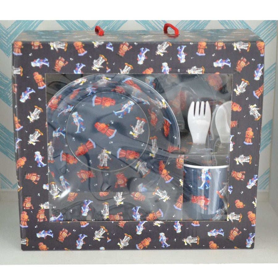 Powell Craft Melamine Toddler Dinner Set, ROBOT
