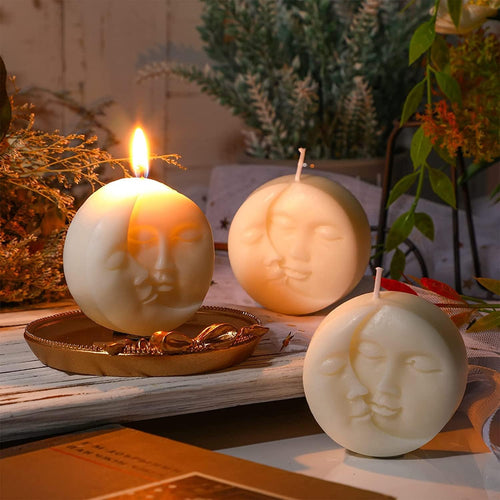 Sun and Moon Face Soy Wax Candle