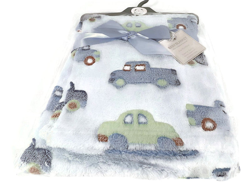 Baby Pram Blanket - Car Color Blue 683