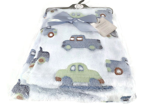 Baby Pram Blanket - Car Color Blue 683