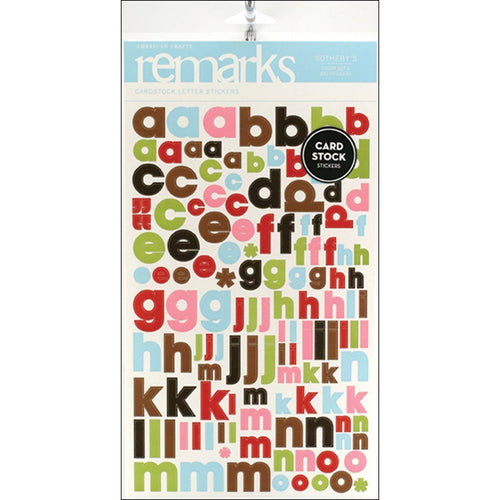 Remarks Cardstock Stickers -Color Set 4