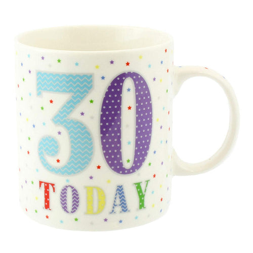 Lesser Pavey Ceramic Polka Dot 30 Today Birthday Mug