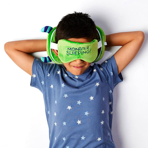 Puckator Relaxeazzz Pusheen Cat Shaped Travel Pillow and Eye Mask for Sleeping with Quick Release - Plushie Sleeping Mask for Airplane - Flight Pillow for Kids Adults - Cute Sleeping Mask