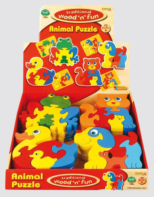 Wooden Animal Design Puzzle 17cm  (D60174E) *Design may vary*