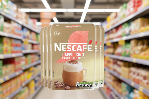 6 x Nescafe Cappuccino Unsweet Frothy Coffee Sachets - 99