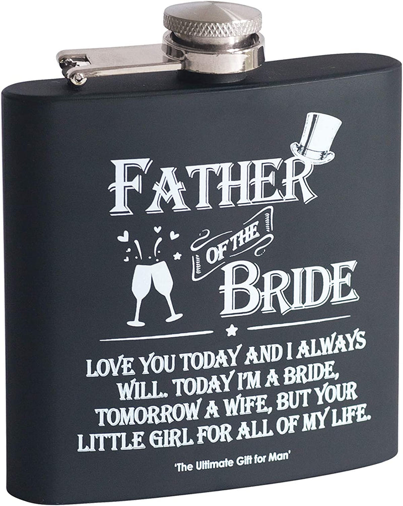 Arora Men's Father of the Bride Hip Flask, Multi-Colour, One Size