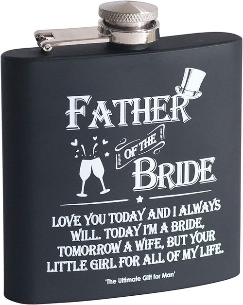 Arora Men's Father of the Bride Hip Flask, Multi-Colour, One Size