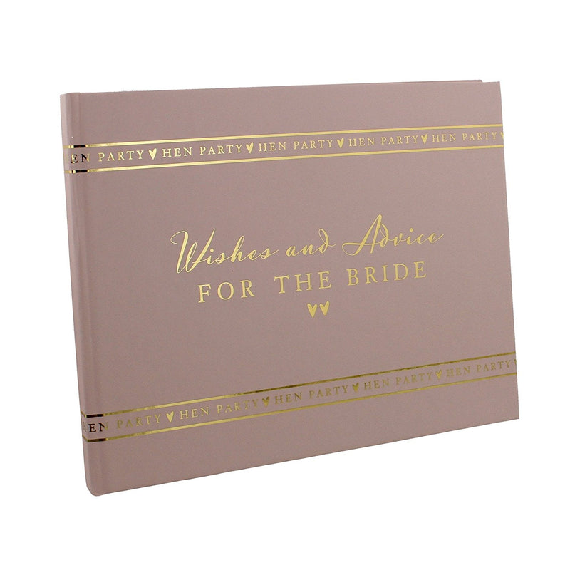 HEN PARTY Wishes & Advice For The Bride Pink Guest Book