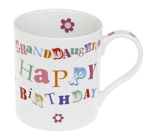 Granddaughter Happy Birthday Mug - Headline Bone China Mug - Presented in a Gift Box
