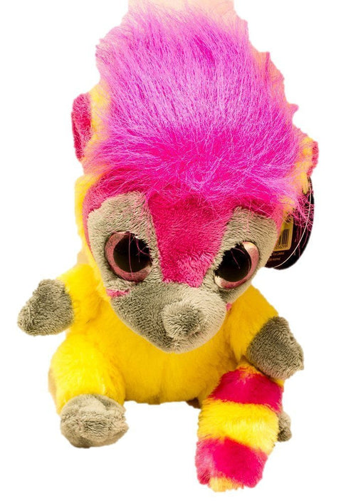 Moonlings 14cm Yellow Lemur with Pink Hair by Keel Toys