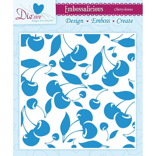 Crafters Companion EF6-CHRRY Embossalicious Embossing Folder Cherry-Licious, 6-Inch x 6-Inch