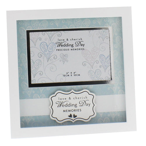 Love & Cherish White MDF Frame 6" x 4" Wedding Day