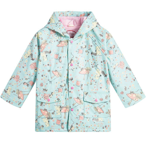 Powell Craft Girls Mouse Raincoat/ Rain Mac. 1-7 Years.blue