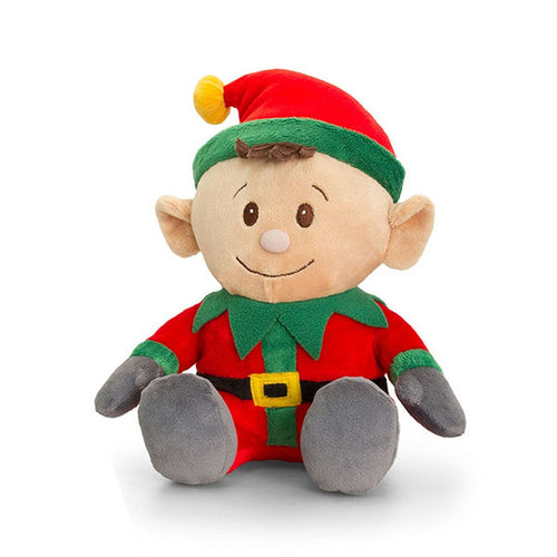 Keel Toys Sitting Christmas Elf Plush Toy
