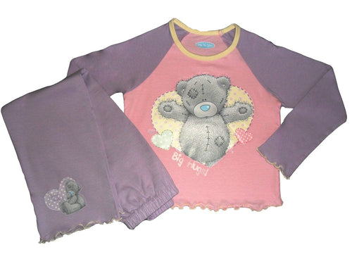 Me To You LILAC Tatty Teddy Bear Girls 2 Piece Pyjama Set - Size 2-3 Years - Long Sleeved Nightwear