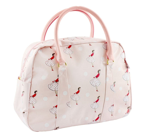 Pink 1950s Inspired Female Vintage Artwork Waterproof Travel Bag / Holdall