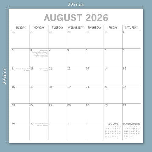 TGSC | William Morris 2026 Calendar 16 Month (Sept 2025-Dec 2026) Family Square Wall Calendar 2026 UK | Planner with Large Grid for Home or Office Organisation - Art 2026/2025 Calendar UK