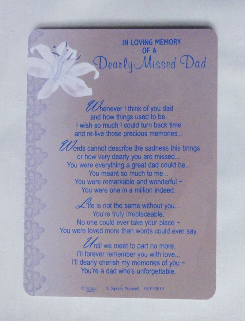 Grave Card In Loving Memory Of A Dearly Missed Dad