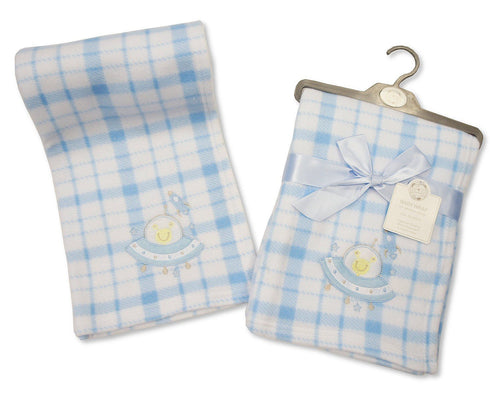 Baby Boys / Girls Soft Fleece Pram Blanket 75 cm x 100 cm