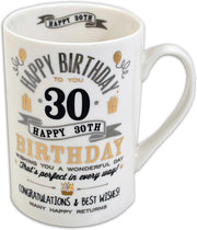 Signography 30th Birthday Gift Ceramic Mug (CM24530), White