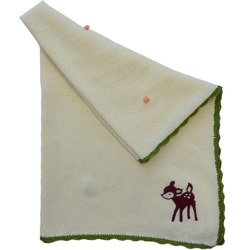 woodland creature cot blanket 75cm x 107cm