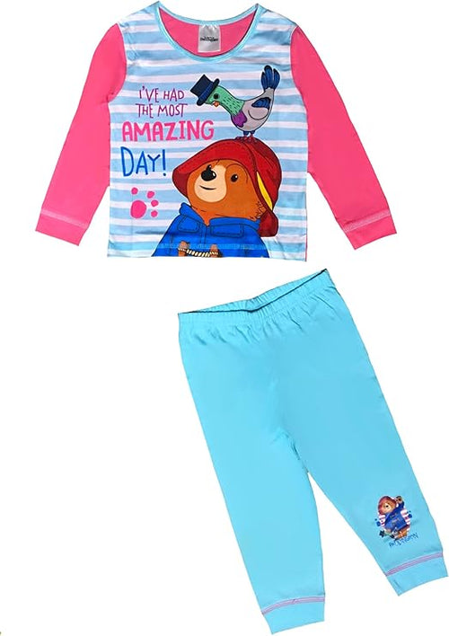 Paddington Bear Girls Pyjamas, Multicoloured,  3-4years
