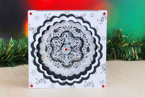 Tattered Lace Snowflake Doily, Silver